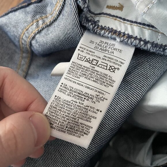 Old Navy Boys 20 Plus Blue Dark Wash Straight Built-In Tough 5 Pocket Jeans NWT - Picture 9 of 9